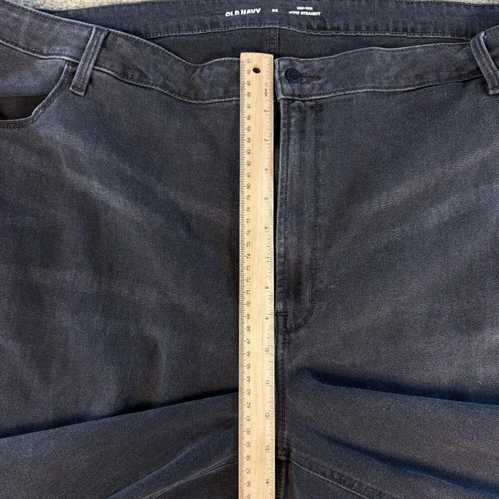 Old Navy Jeans Women's Size 28 Black Wow High Rise Straight Stretch Pants F395